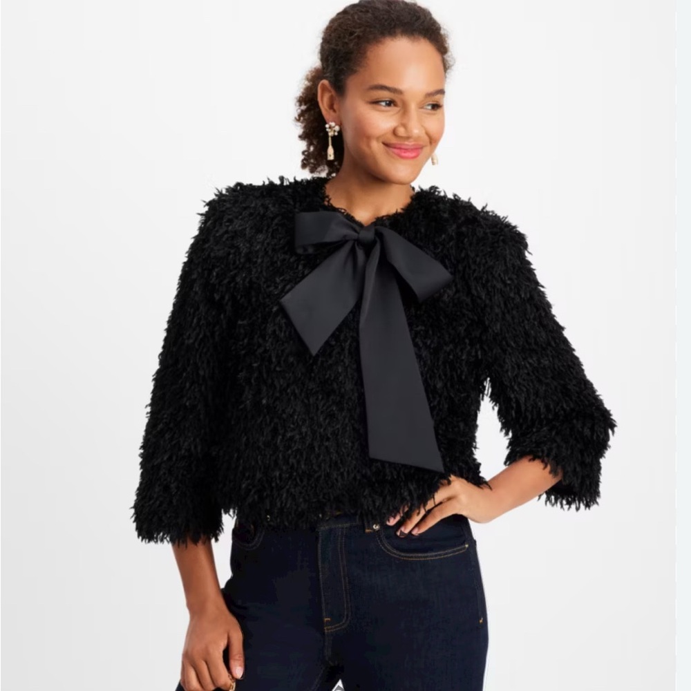 ♠️ kate spade Faux Feather Bow Jacket